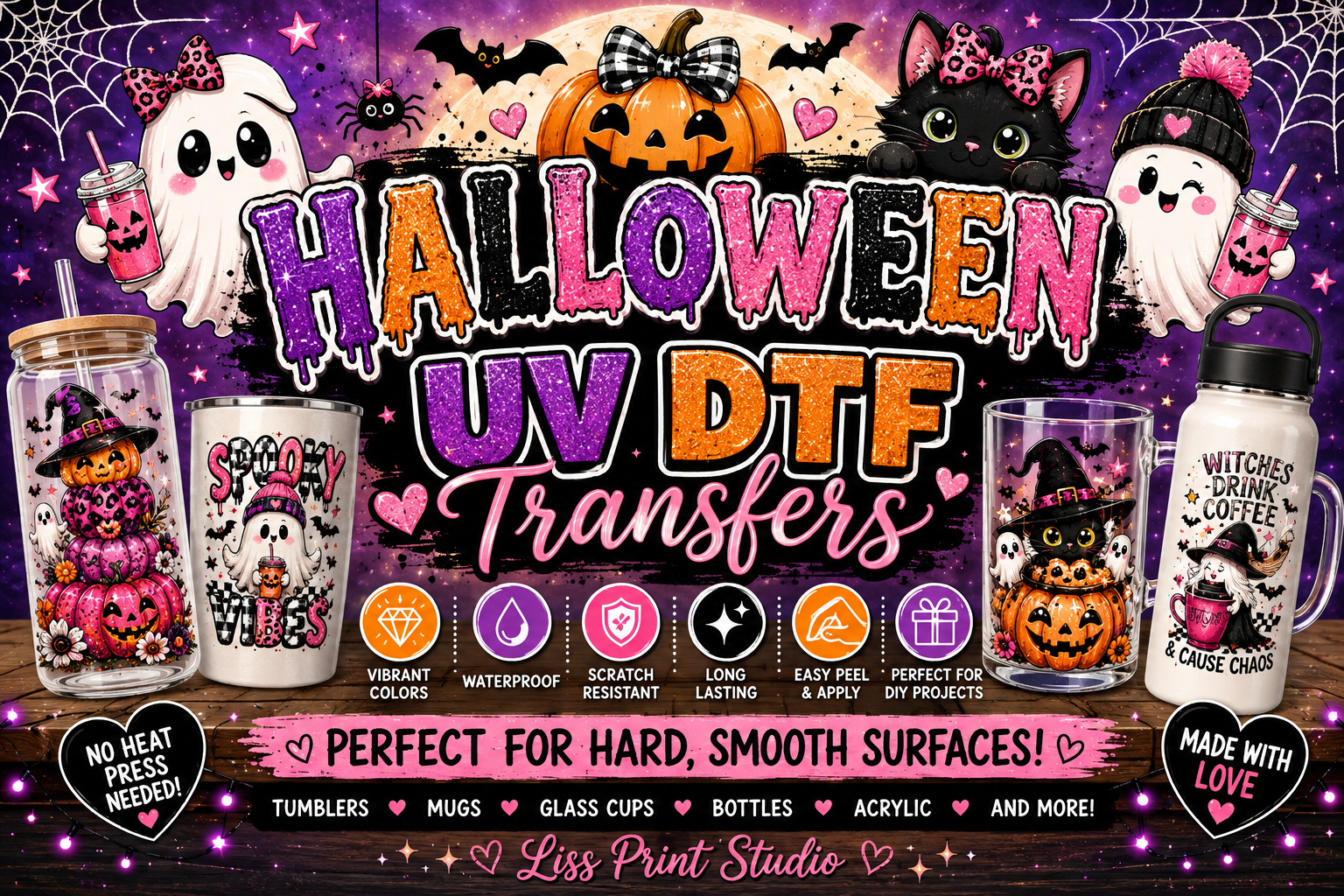 Halloween UV DTF Transfers 🎃👻✨