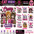 Crazy Cat Mom Club — UV DTF Decal Set 🐱👑💕