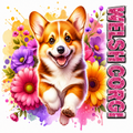 🐾 Welsh Corgi Floral Shirt