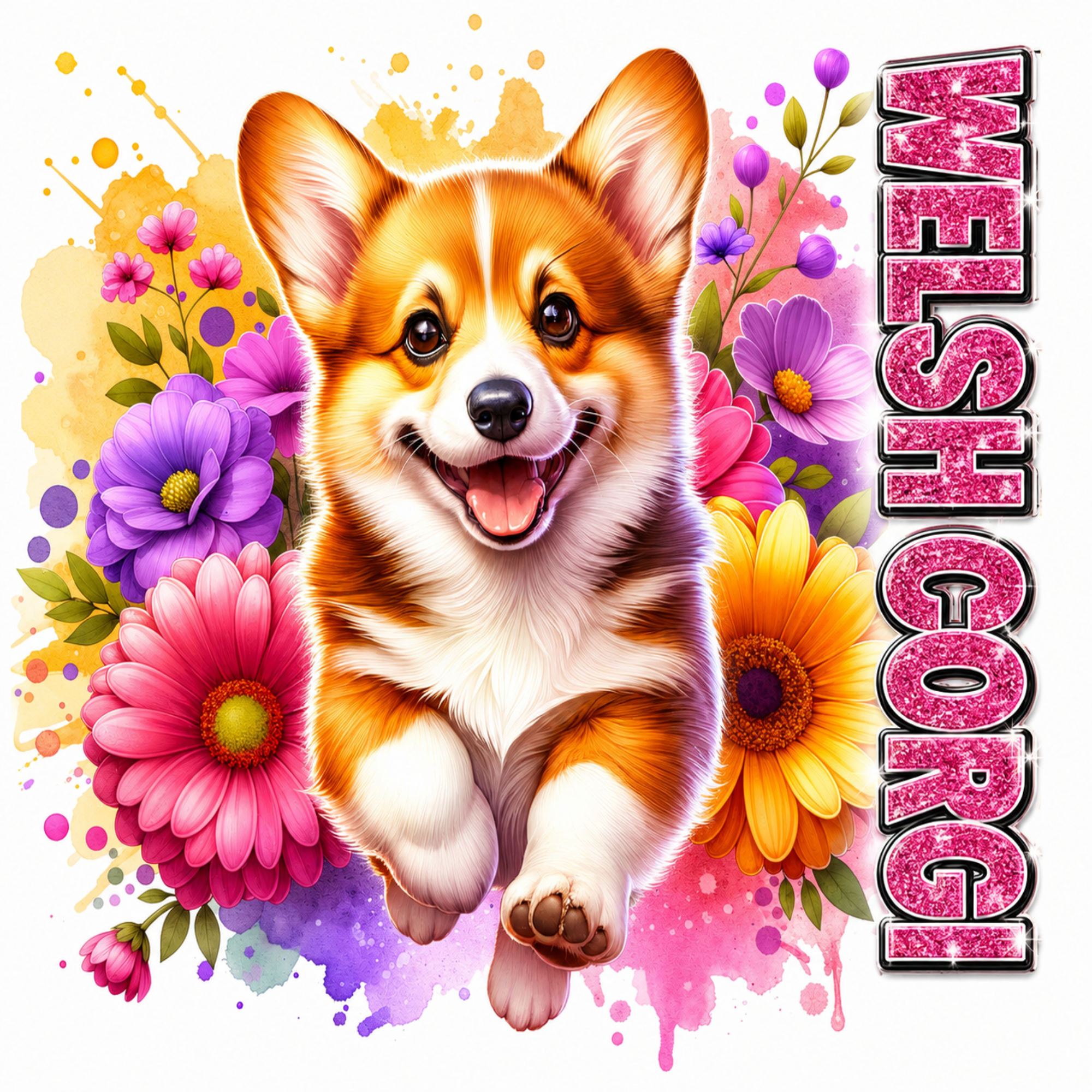 🐾 Welsh Corgi Floral Shirt
