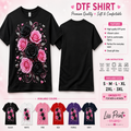 Pink & Black Roses DTF Shirt