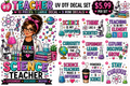 Science Teacher — Experiment • Discover • Inspire UV DTF Decal Set 🧪🔬✨