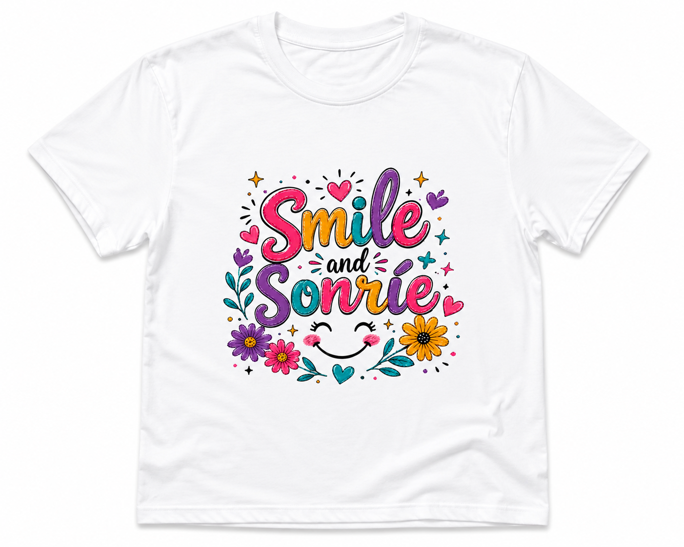 Smile and Sonrie Bilingual T-Shirt
