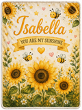 Sunflower Personalized Minky Blanket