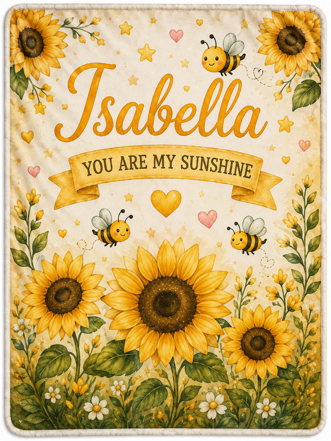 Sunflower Personalized Baby Gift Set