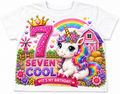 Seven Cool Unicorn Birthday Shirt
