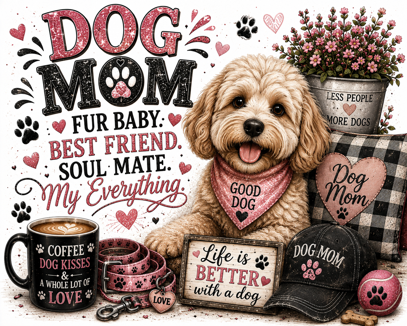 Dog Mom – Fur Baby, Best Friend, Soul Mate, My Everything