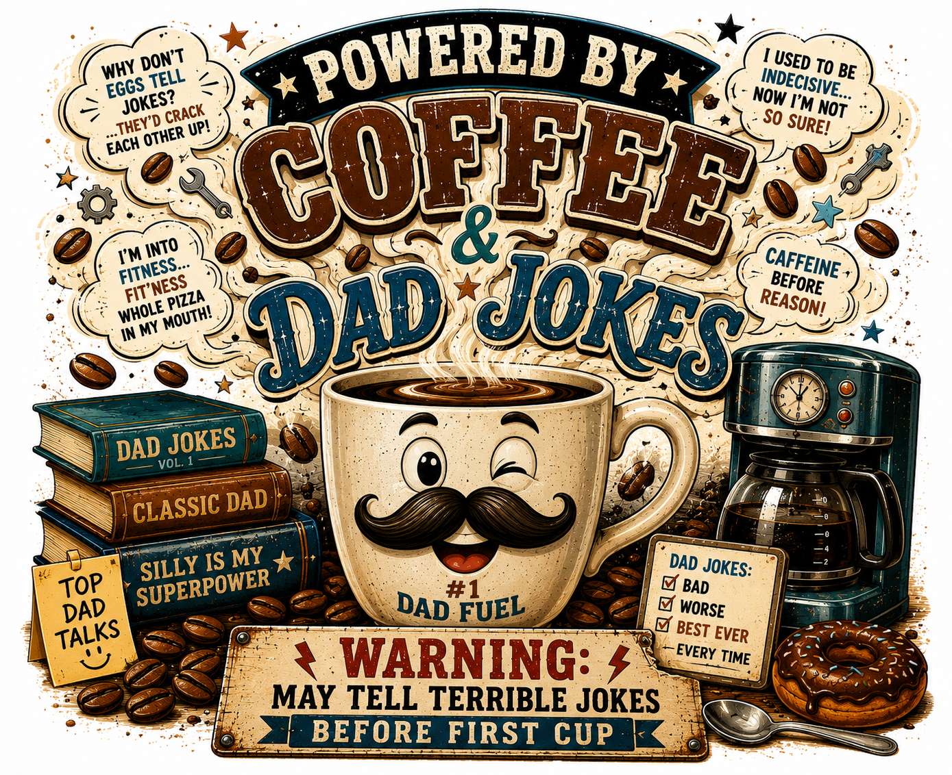 Powered bt Coffee & Dad Jokes