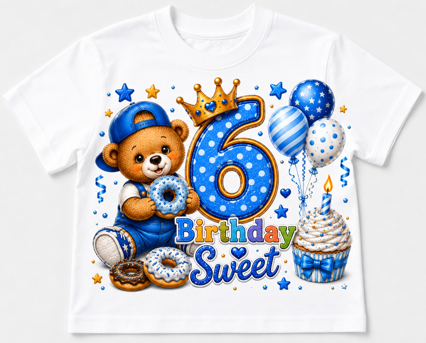🎂 Birthday Sweet Teddy Bear – 6th Birthday Shirt