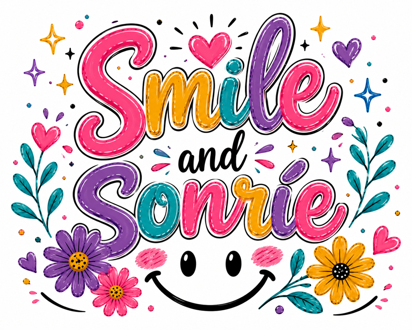 Smile and Sonrie Bilingual T-Shirt