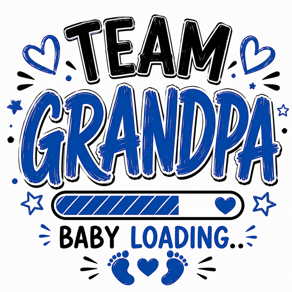 Team grandpa Baby Shower Shirt | Matching Family Gender Reveal Tee | Baby Loading T-Shirt