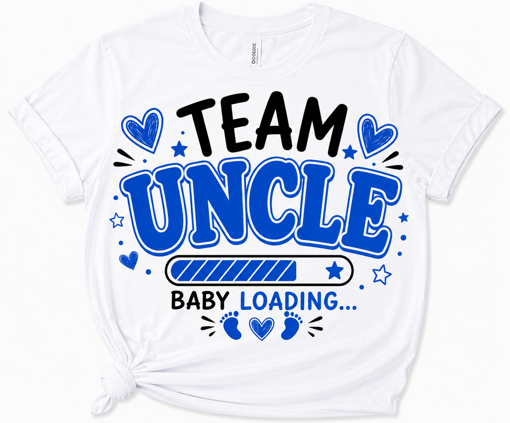 Team Uncle Baby Shower Shirt | Matching Family Gender Reveal Tee | Baby Loading T-Shirt