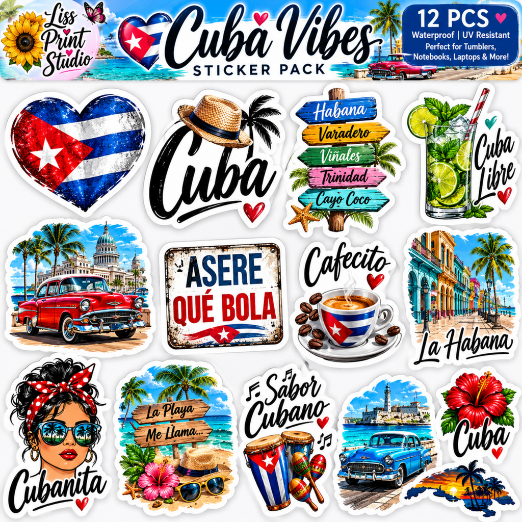 Cuba Collection Vinyl Stickers