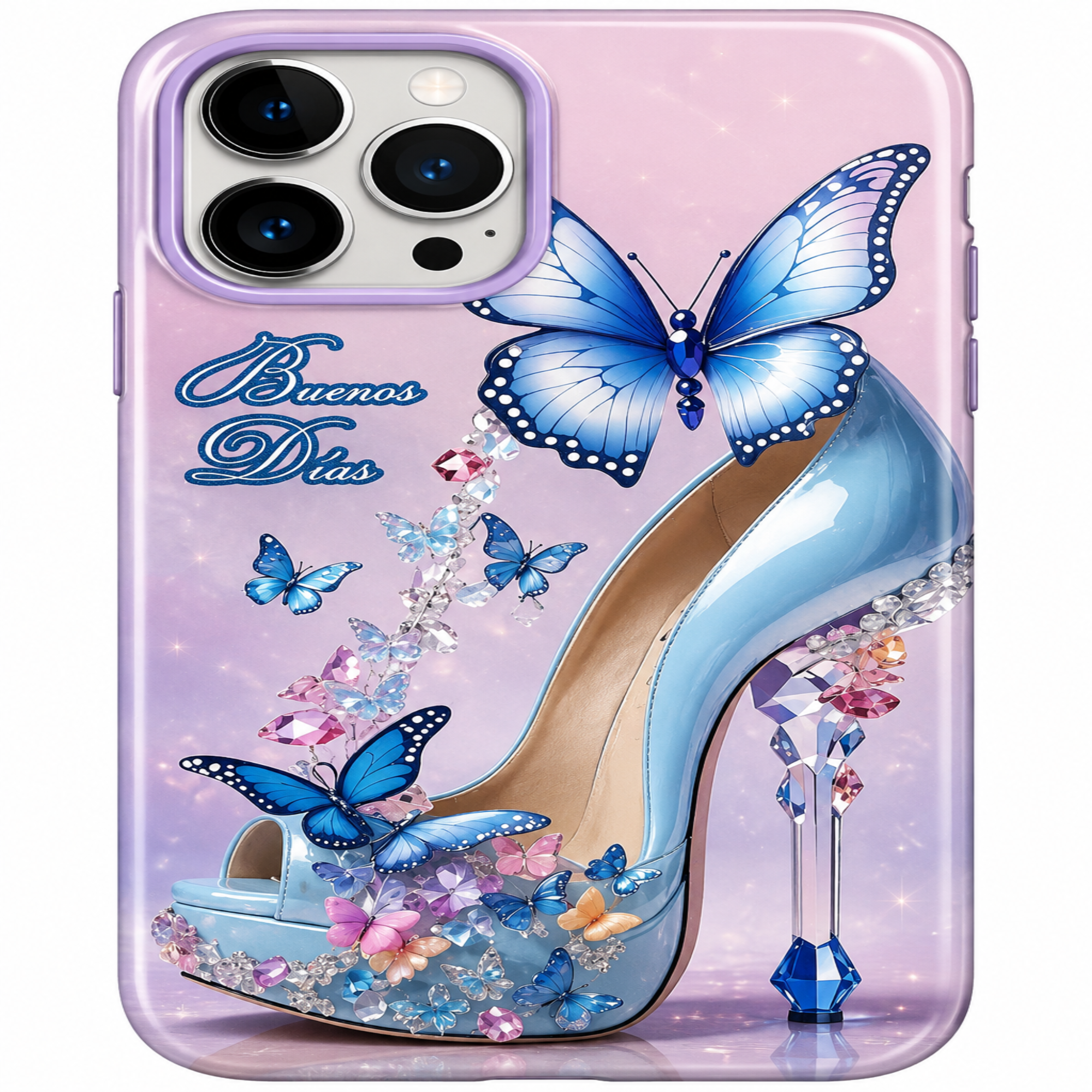 Butterfly & Crystal Heel Phone Case