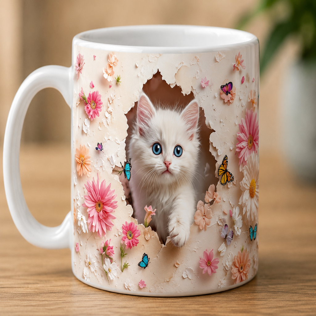 Cute Kitten Ceramic Mug