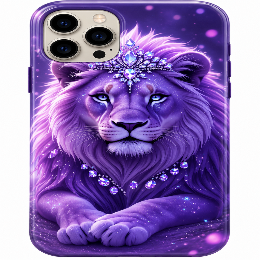 Royal Purple Lion Phone Case