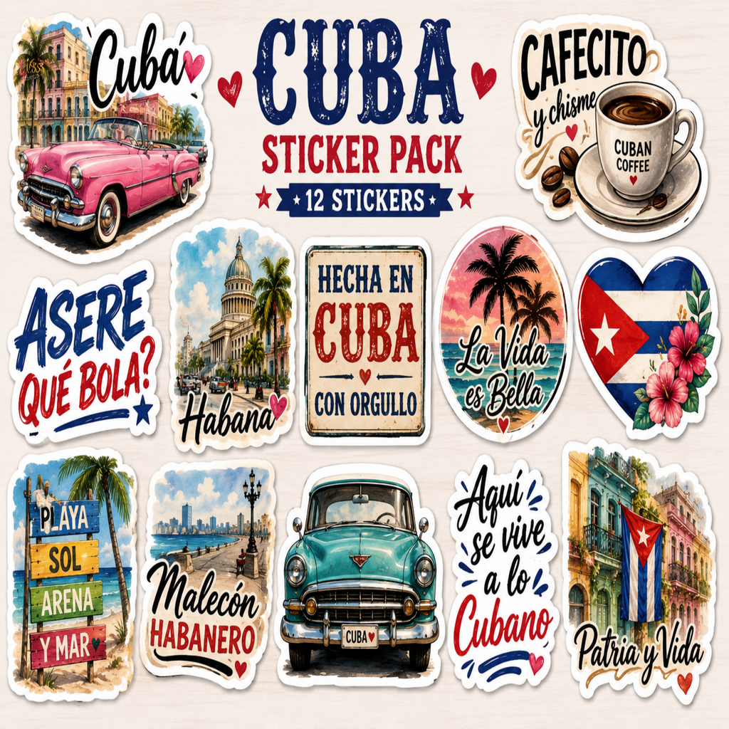 Cuba Collection Vinyl Stickers