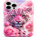 Pink Leopard Rose Phone Case