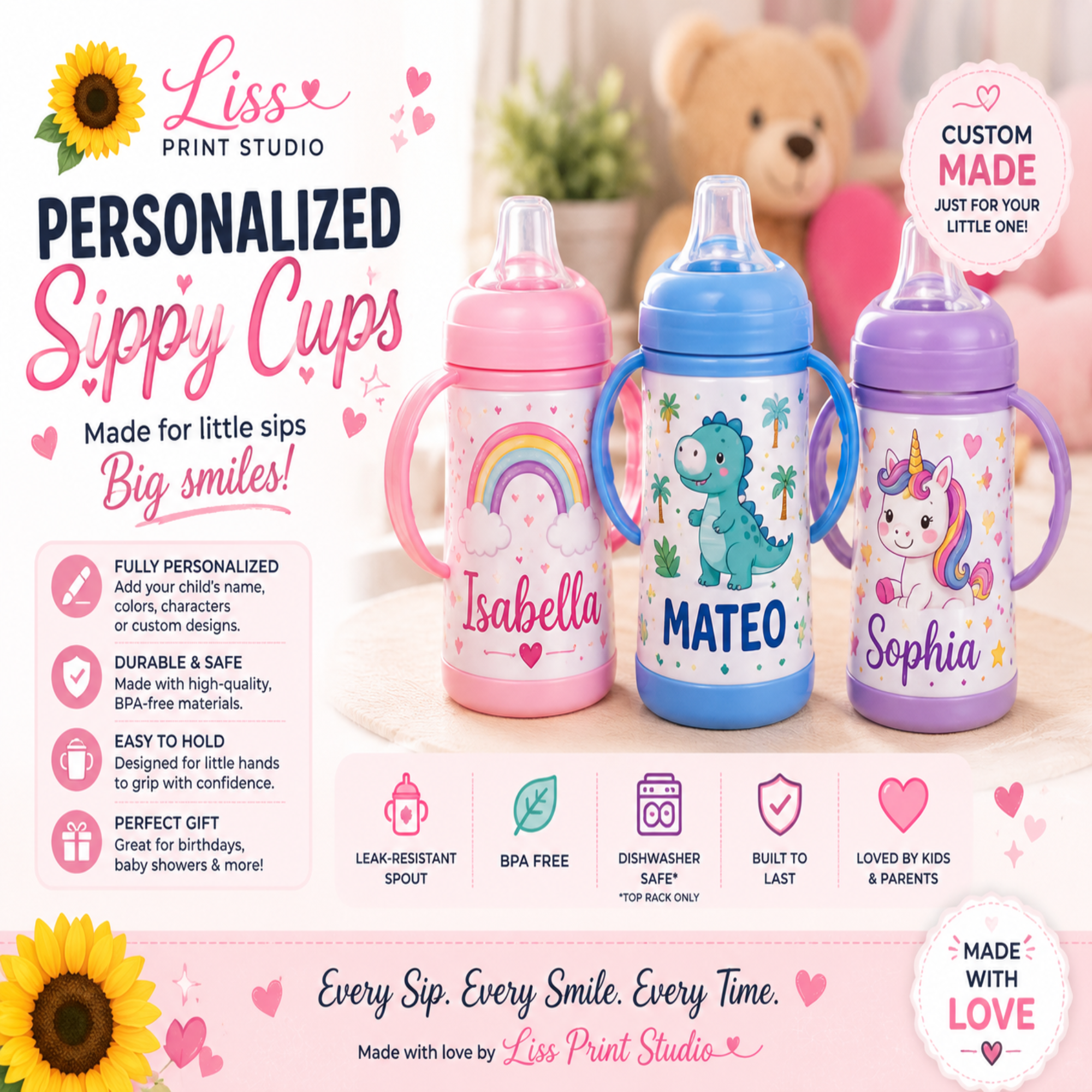 Personalized Sippy Cups